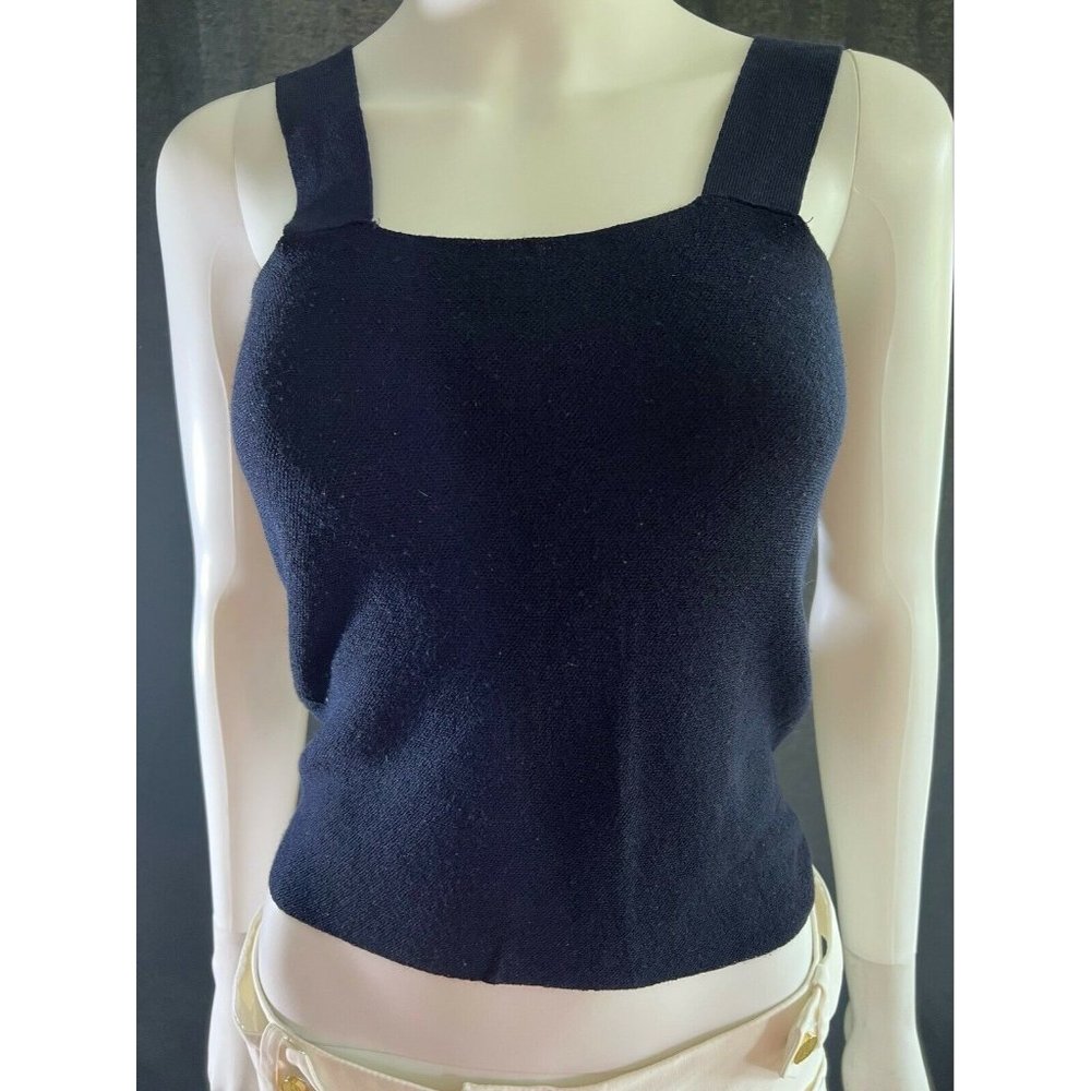 Mng Mango Women's Top Basics Navy Blue Sleeveless Size XS